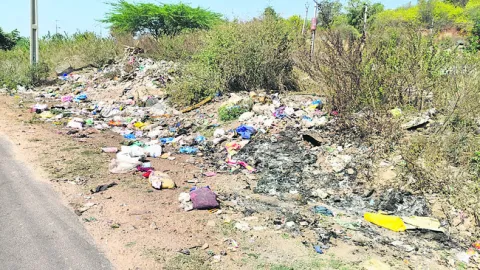 ఆవాసాల్లో పేరుకుపోతున్న చెత్తకుప్పలు
