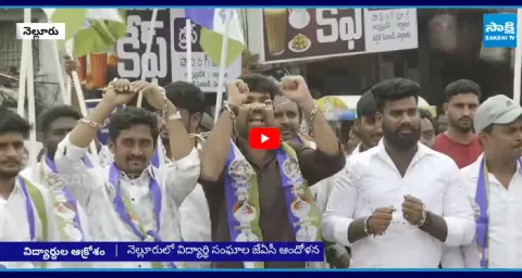 Students Protest With Handcuffs In Nellore  1