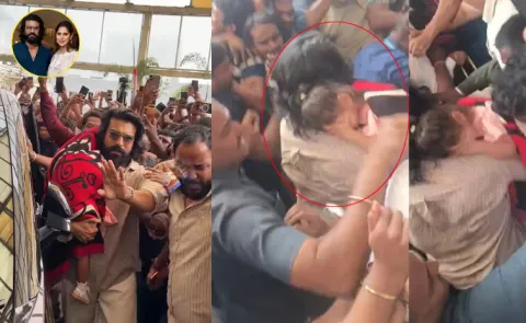 Ram Charan With his daughter Klin Kaara at apollo hospital