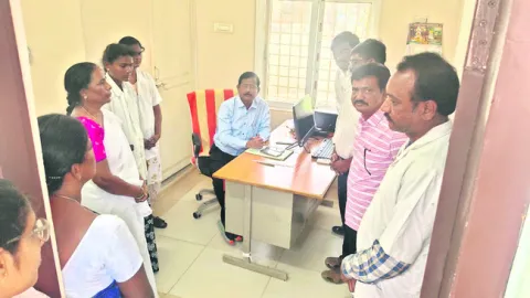 బి.మఠం పీహెచ్‌సీలో డీఎంహెచ్‌ఓ విచారణ 