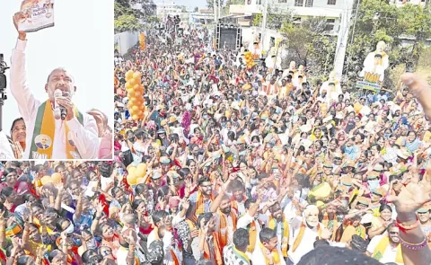 Union Minister Bandi Sanjay Leads Campaign in Karimnagar