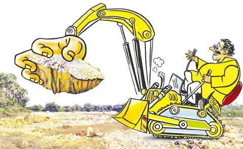 TDP Leaders Illegal Gravel Mining: Andhra Pradesh