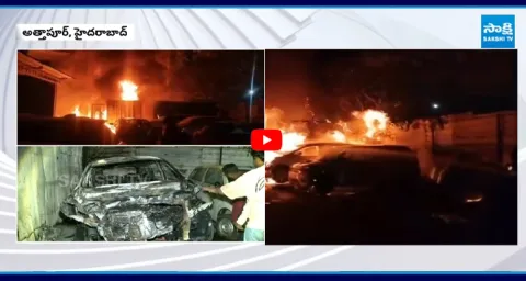 Massive Fire Accident In Car Service Center 1