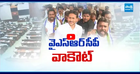 YSRCP Leaders Walkout From AP Assembly  1