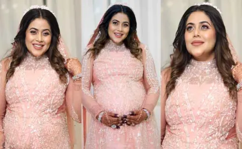 Actress Poorna About Baby Shower And Story Behind Her Gown6
