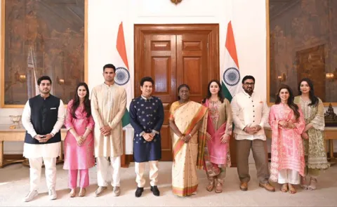 Arjun Sania Wedding: Tendulkar Invites PM Modi President Murmu Pics Viral8