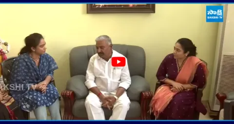 Peddireddy Ramachandra Reddy Meets Ambati Rambabu Family 1