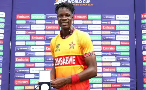 T20 WC 2026: Blessing Muzarabani completes 100 T20I wickets with four fer against australia2