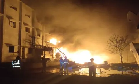 Fire at Yadadri Pharma Company