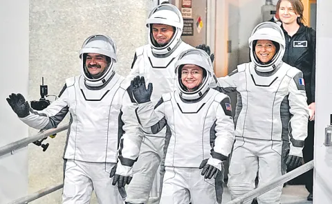 NASA SpaceX Crew-12 Launches to International Space Station