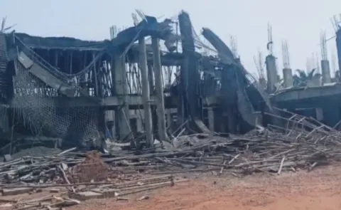 Private School Building Collapse In Eluru