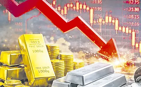 Silver prices drop over Rs 5000 and gold slips drop Rs 21001