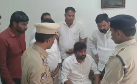 Heavy Police Presence in Kyathanpalli Amid Balka Suman Arrest Attempt