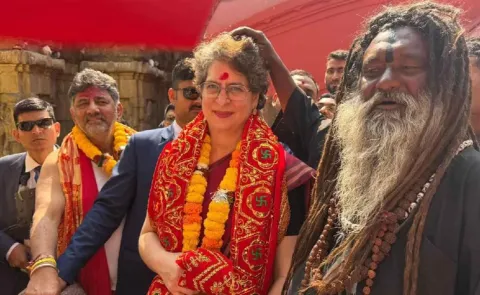 Will Be PM Baba Blessing Goes Viral Priyanka Gandhi Assam Visit