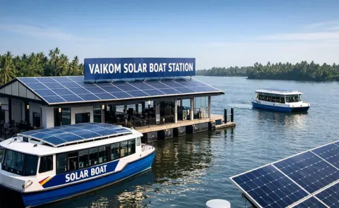 solar powered Boat services in Vaikom