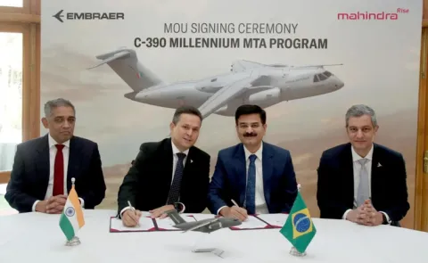 Embraer and Mahindra To Establish C 390 Millennium MRO Capability in India