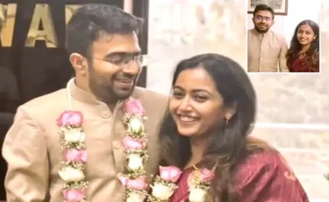 IAS Couple simple wedding ceremony at the Collectors Court in Alwar