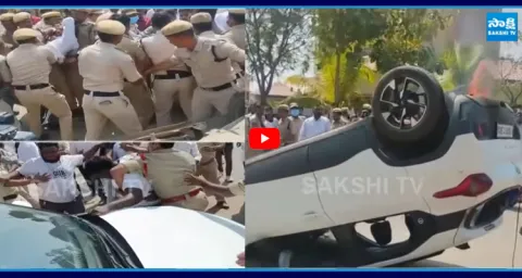 Tension at Kamareddy MLA Venkataramana Reddy Camp Office 1