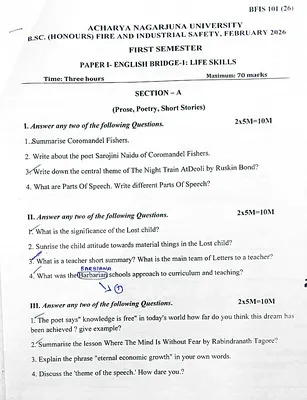 ఏఎన్‌యూ పీజీ ప్రశ్నపత్రంలో తప్పులు 