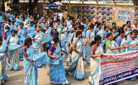 Anganwadi Workers Launch Hunger Strike from february 24: Andhra pradesh