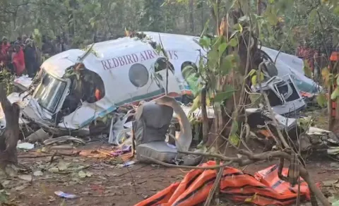 Air ambulance crash in Jharkhand