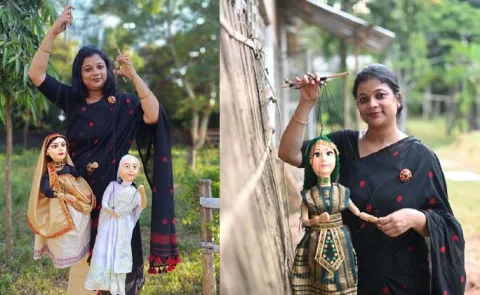 Drishana Kalita and her group PuppetPeople Assam 