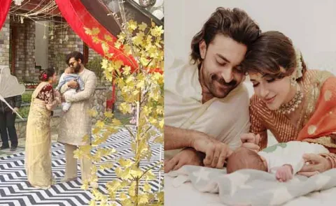 Varun Tej, Lavanya Tripathi Attend Wedding with Son Vaayuv