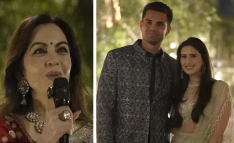 Nita Ambani warm Speech At  Arjun Tendulkar pre-wedding celebration