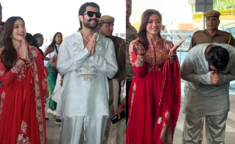 Vijay devarakonda and rashmika first to spot at udaipur after marriage4