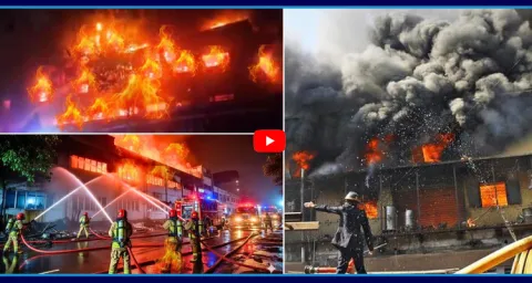 Massive Fire Erupts At Dyeing Company In Bhiwandi 1