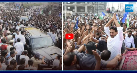 Record Breaking Crowd for YS Jagan in Guntur Roadshow 1