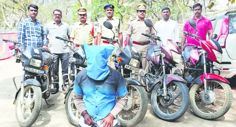 బైక్‌ దొంగ రిమాండ్‌ 