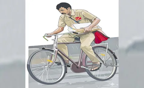 Postman started using motor vehicle instead of bicycle