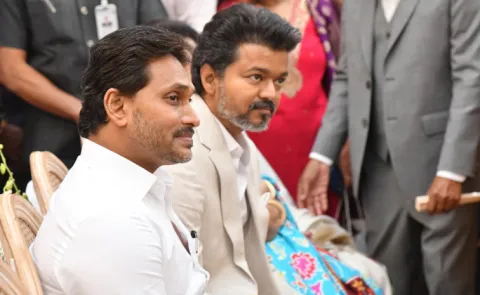 TVK Chief Thalapathy Vijay Meet With YS Jagan Mohan reddy