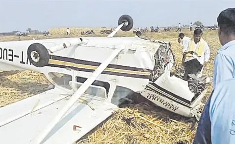 Private aircraft crashes in Karnataka