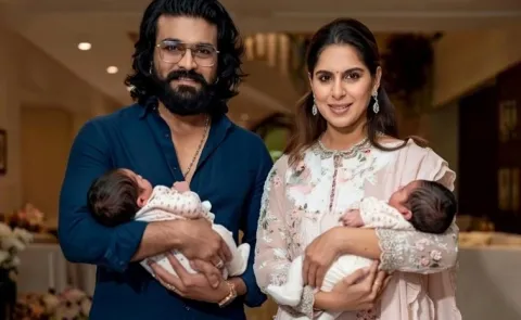 Ram charan wife Upasana Konidela Shares Emotional Video about Twins5
