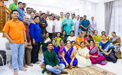 Shankara Bharanam Vendi thera Novel' book launch in Singapore