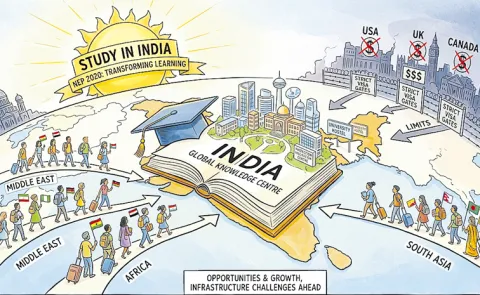 International student numbers in India to grow 8 per annually from 58000 base