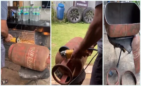 Viral Video In Social Media Can a Gas Cylinder Be Used Like This
