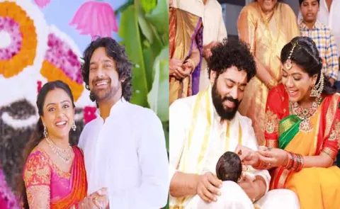 Vithika Sheru Sister Krithika Sheru Son Naming Ceremony2