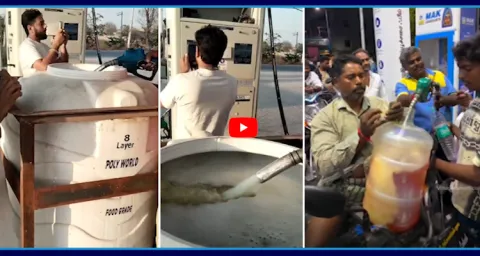 War Effect People Fills Diesel And Petrol In Water Jar And Tank Video Viral 1