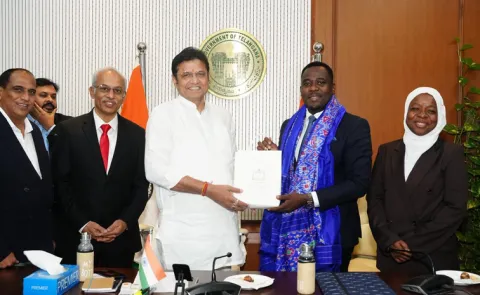 Sreedhar Babu With Tanzanian Team