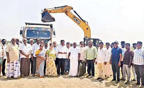 YSRCP Leaders Protest against Illegal Sand Mining in Tirupati District