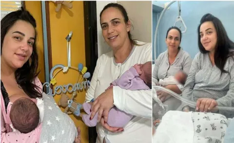 Mother and daughter welcome babies on the same day