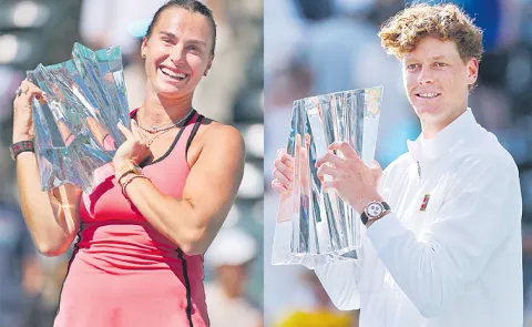 Sabalenka wins first Indian Wells title