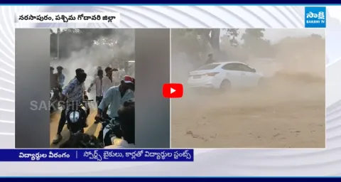 Swarna Andhra Engineering Students Ruckus With Bikes And Car 1