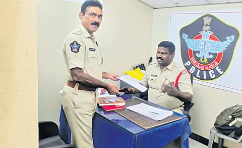 DSP Naga Varaprasad files complaint at Tullur police station