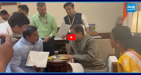 RK Roja And Mithun Reddy Meets Union Minister Nitin Gadkari 1