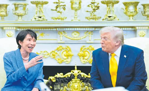 Japan Prime Minister Sanae Takaichi meets Us President Donald Trump 