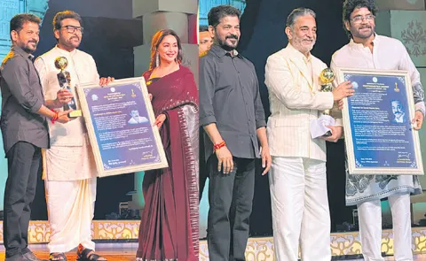 CM Revanth Reddy at the 2025 Telangana Gaddar Film Awards Presentation Ceremony